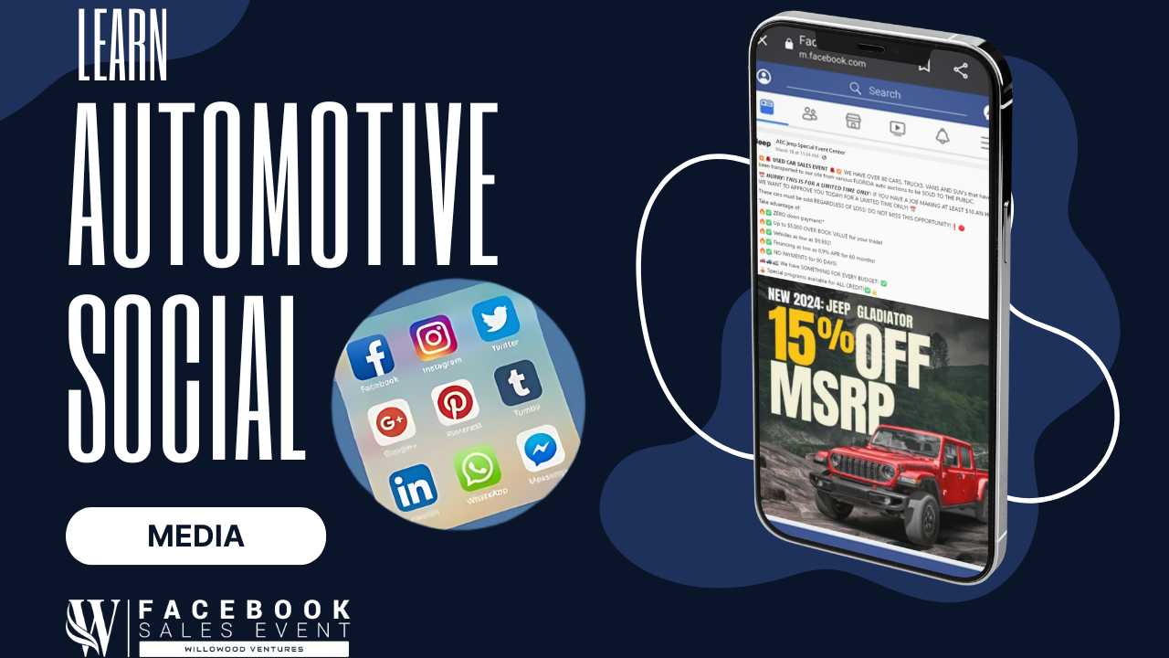 Learn automotive social media from the best. Become a digital dealer today and speak with Willowood Ventures.