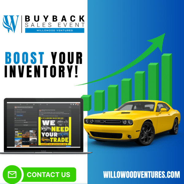 Boost Your Inventory With A Buyback Sales Event. Talk To The Auto Experts Today!