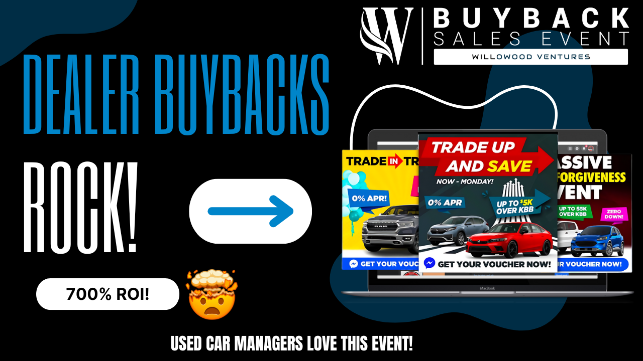 What is a Dealer Buyback Sales Event? Find out how Willowood Ventures is changing dealer profits nationwide!